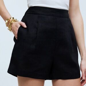 🖤Madewell clean pull-on linen/cotton blend shorts